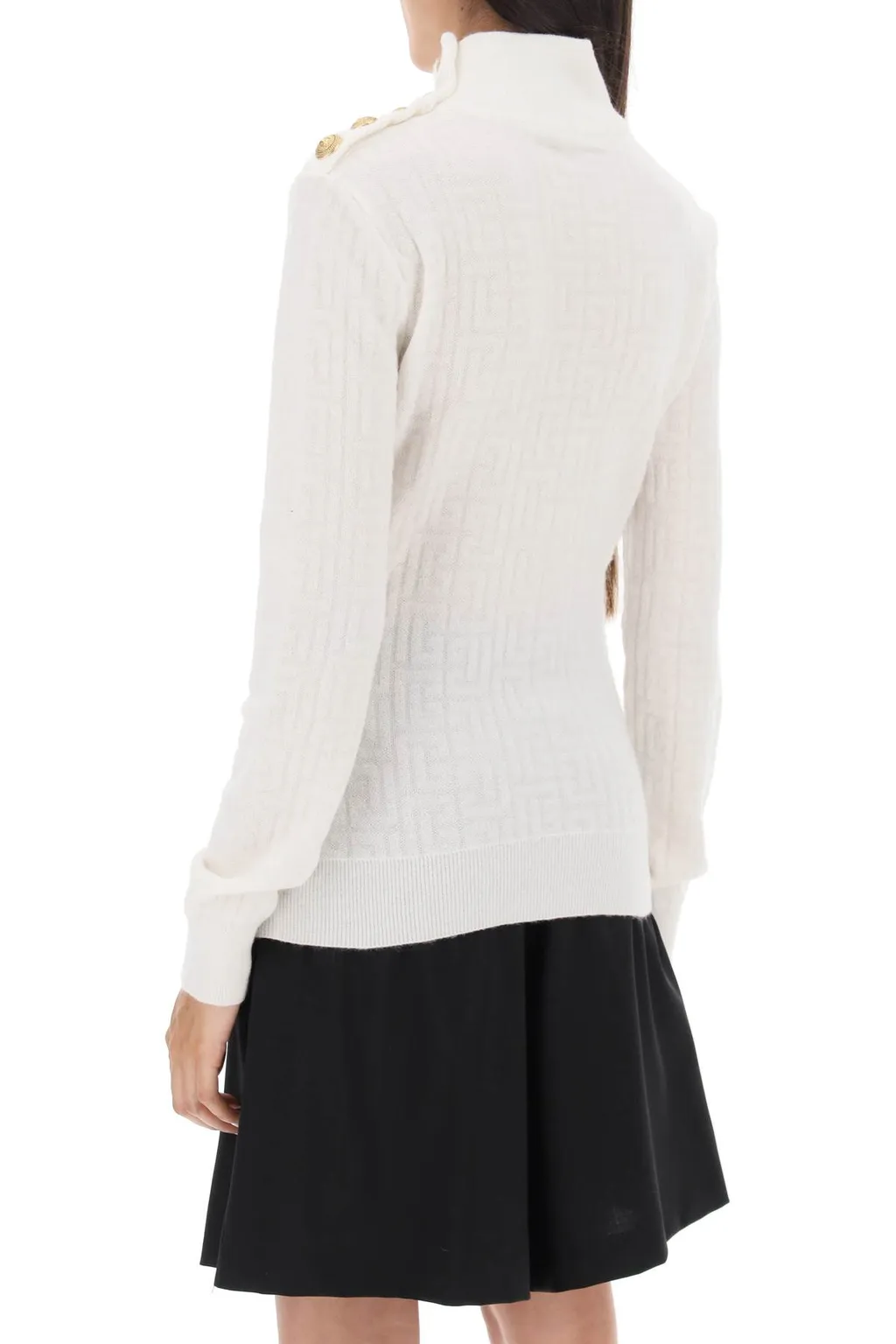 Button Detailed Long-Sleeve Knit Top