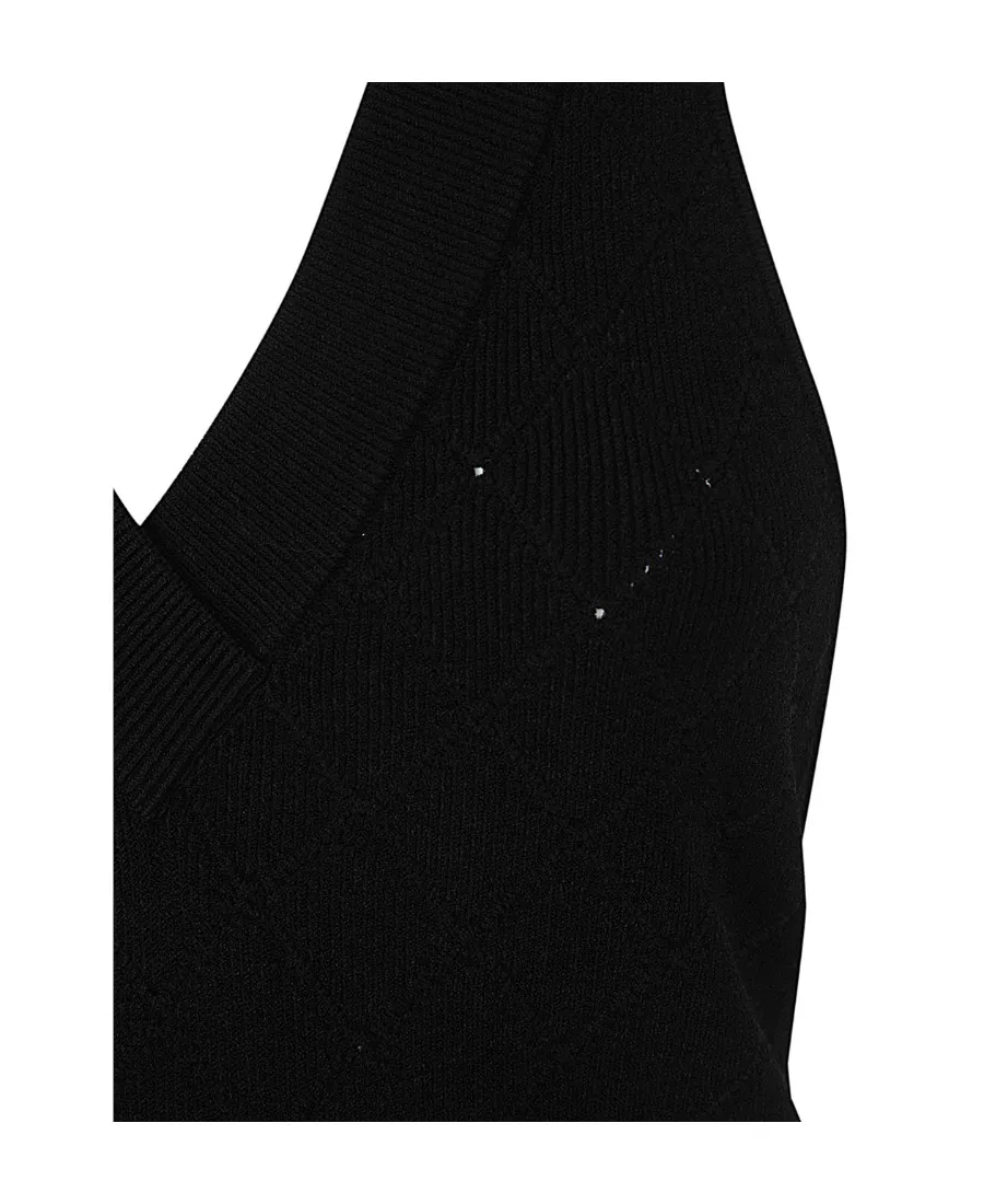 Halterneck Fitted Waist Midi Dress