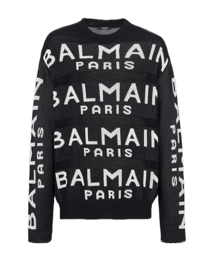 Logo Intarsia Crewneck Knit Jumper