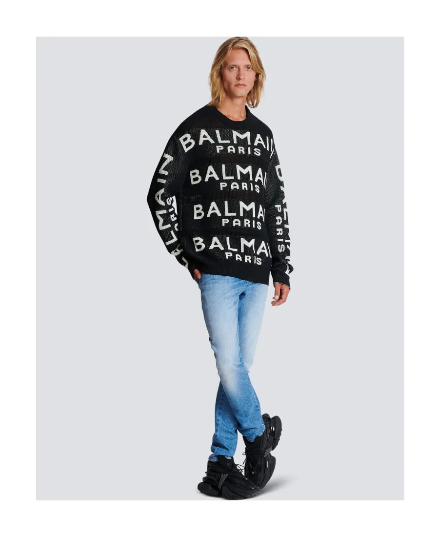 Logo Intarsia Crewneck Knit Jumper
