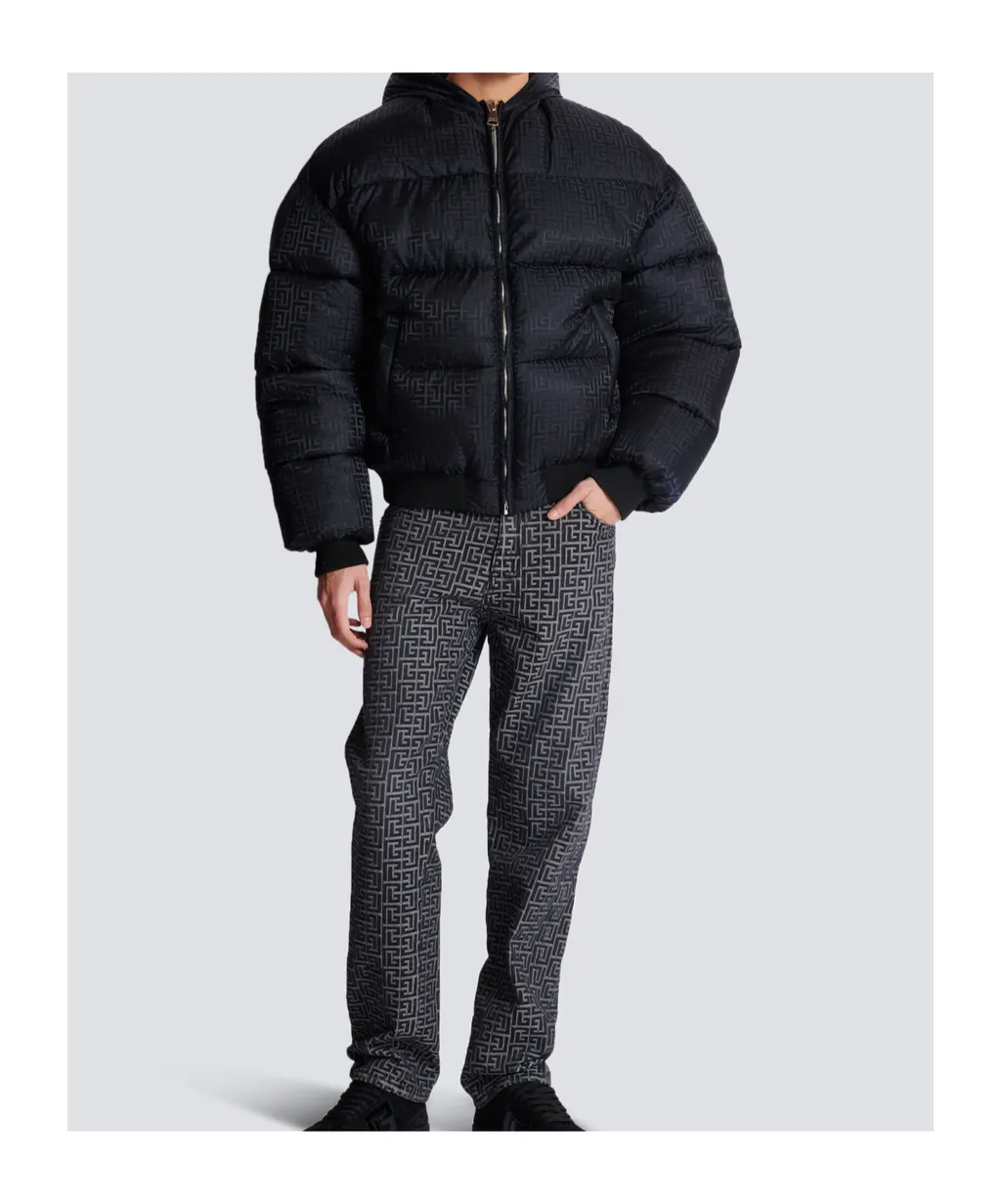Pb Monogram Hooded Down Jacket