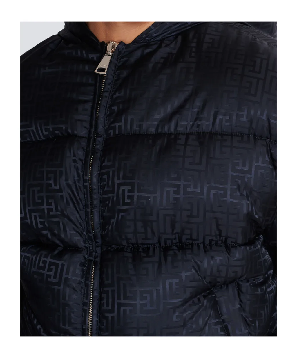 Pb Monogram Hooded Down Jacket
