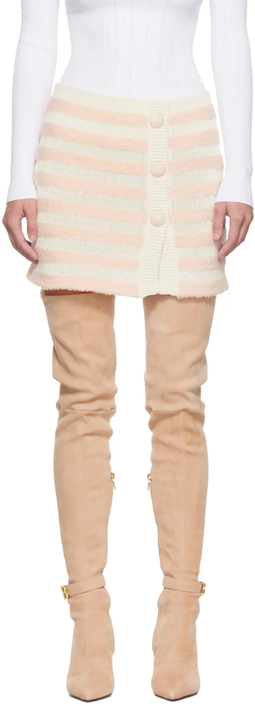 Short Striped Tweed Skirt