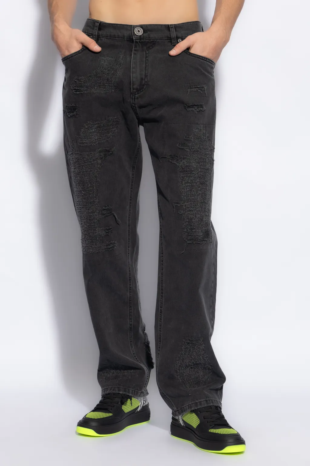 Straight Leg Cargo Jeans