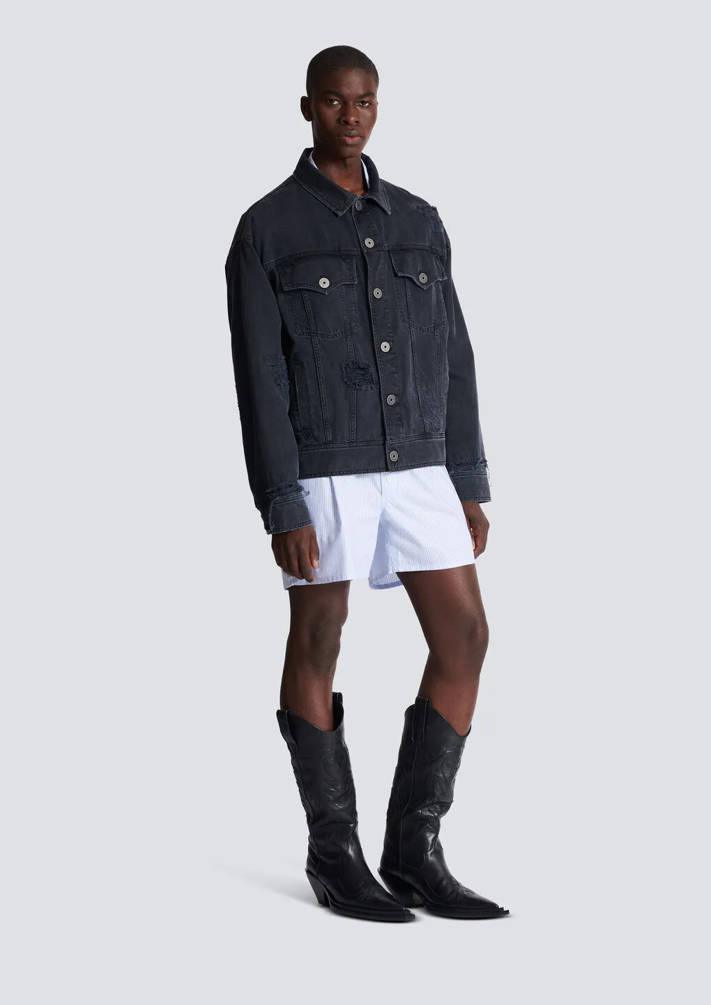 Distressed Denim Jacket