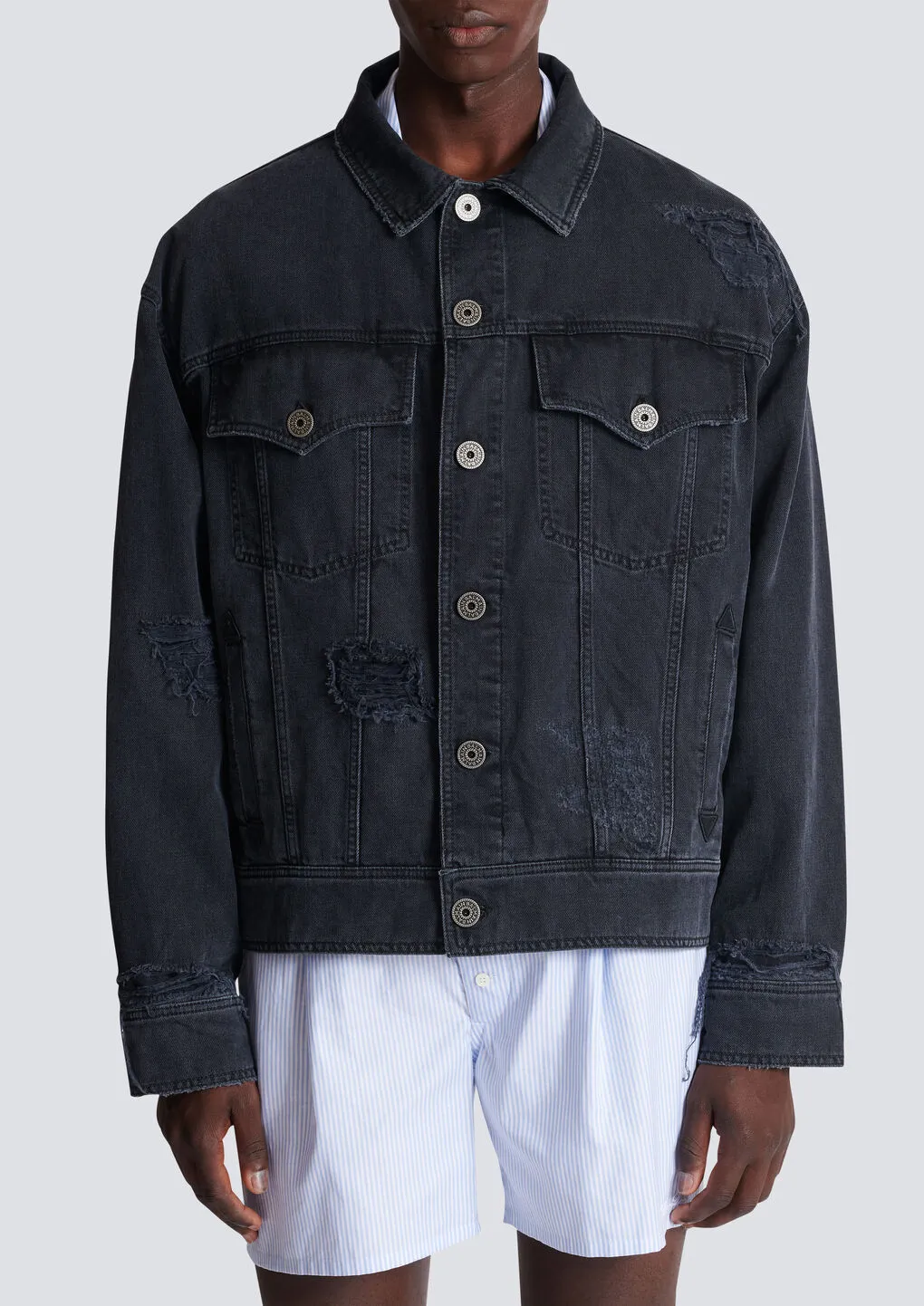 Distressed Denim Jacket