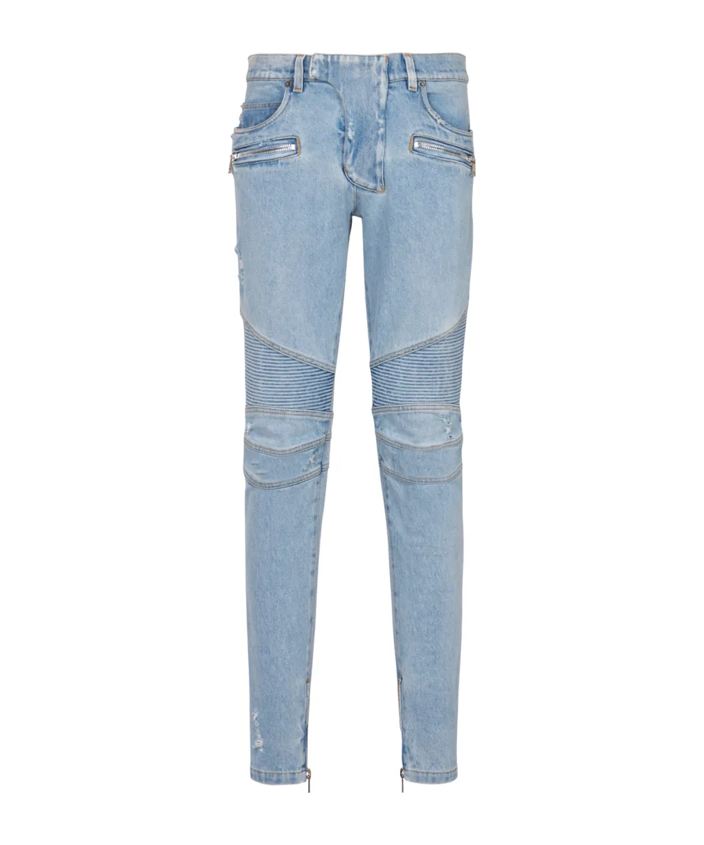 Panelled Biker Jeans