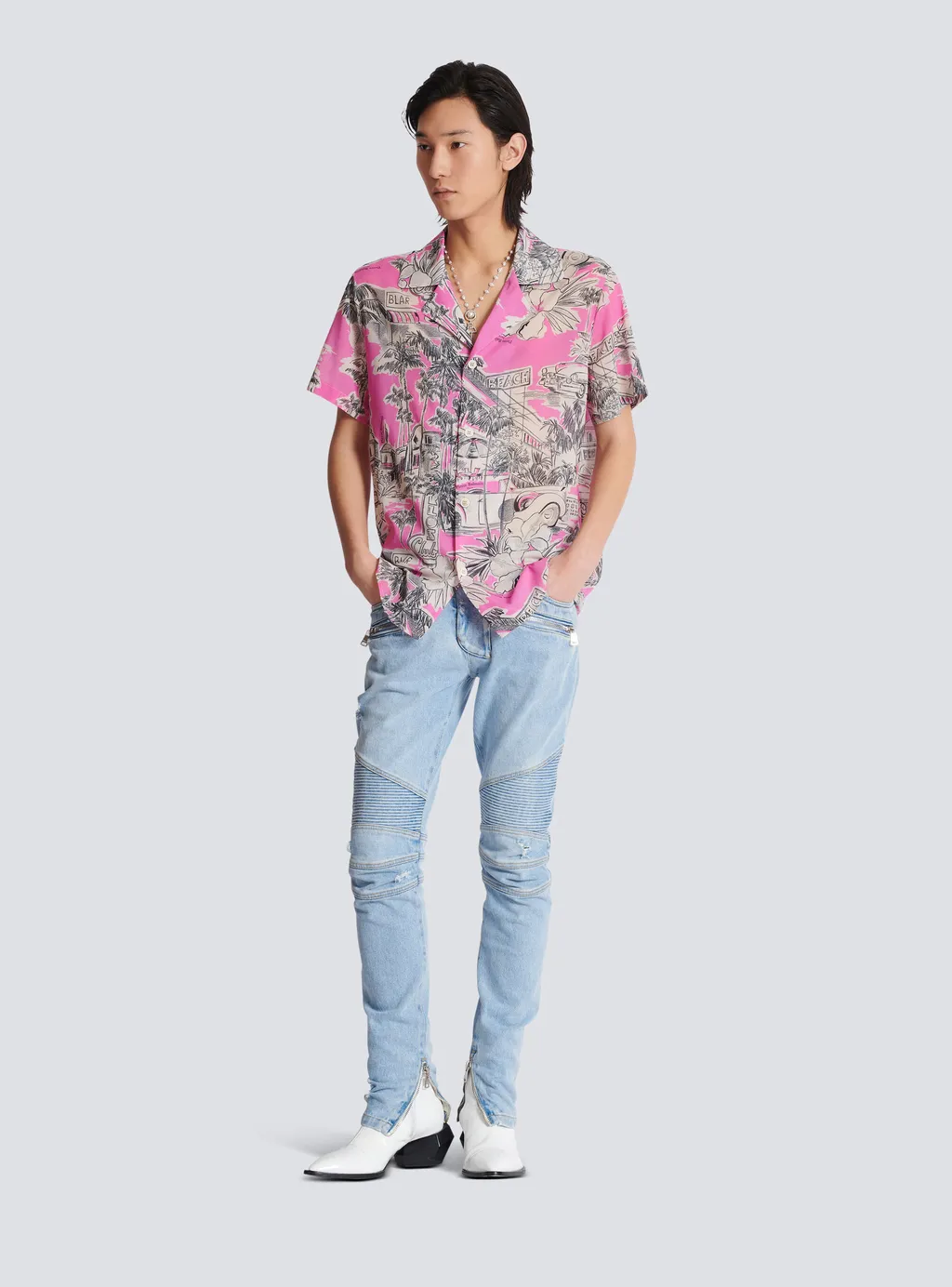 Panelled Biker Jeans