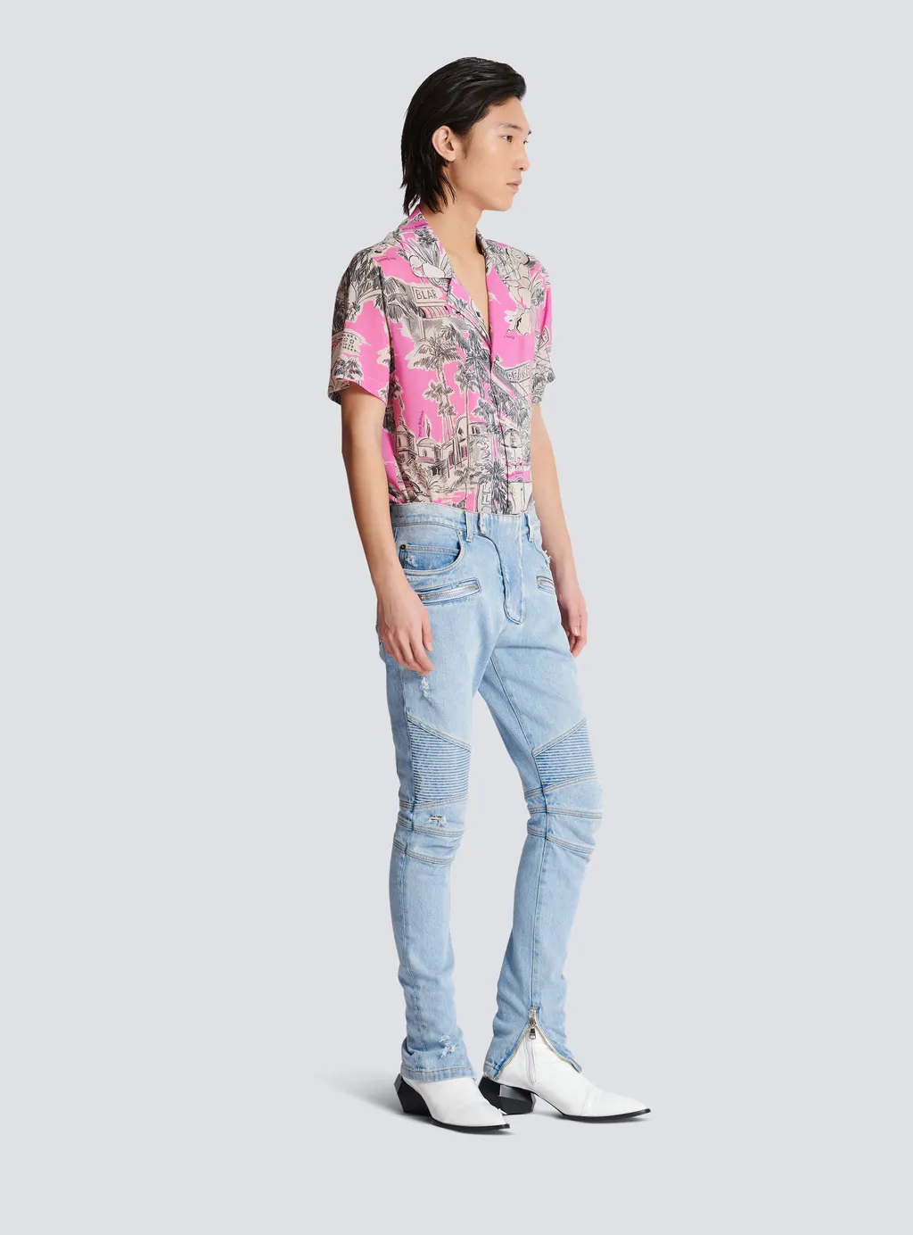 Panelled Biker Jeans