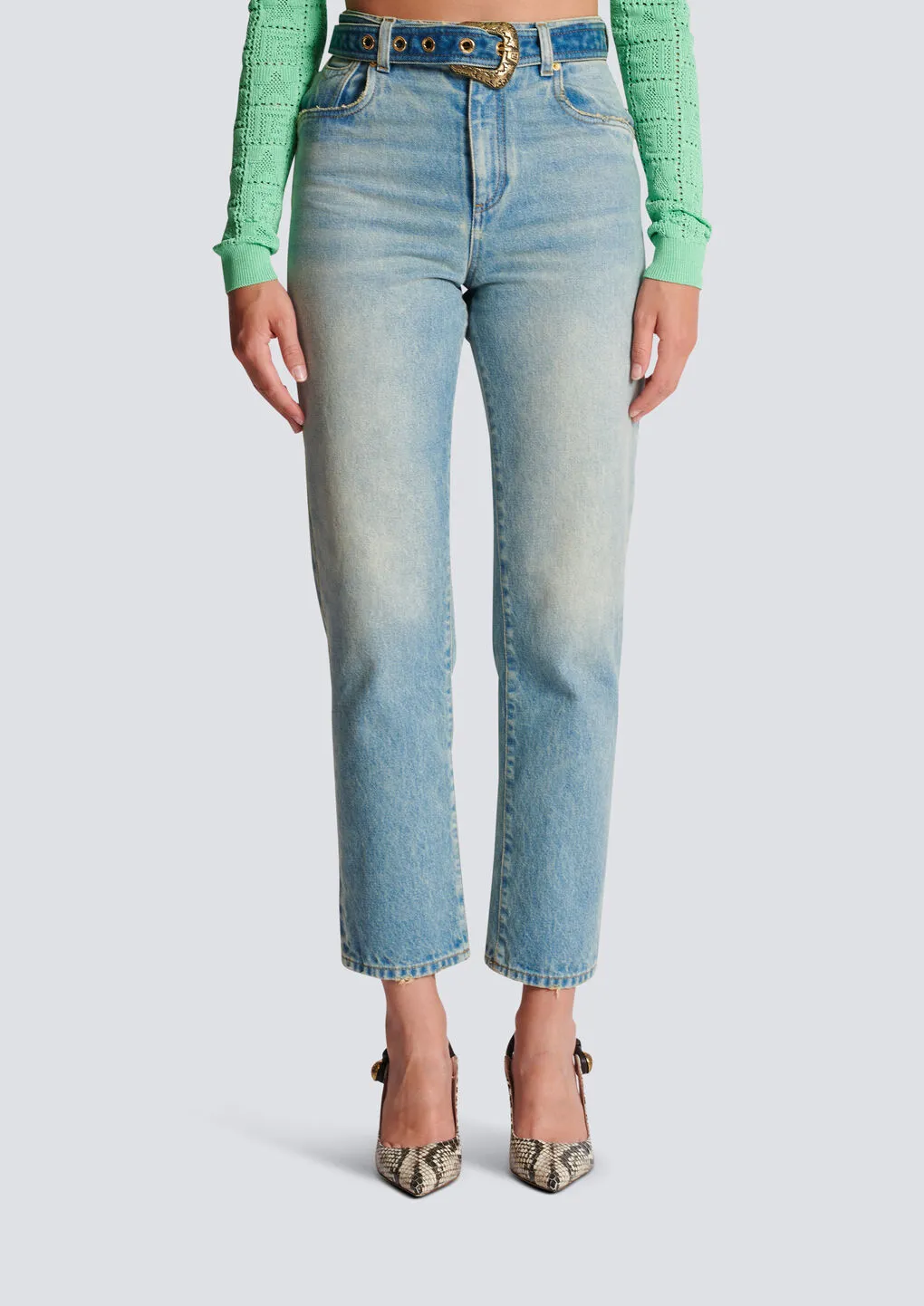 Classic Belted Jeans