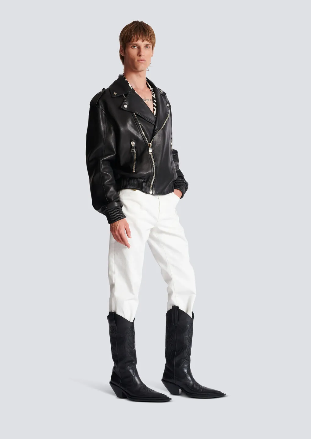 Leather Bomber Jacket