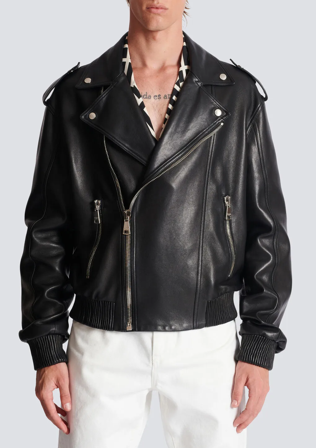 Leather Bomber Jacket
