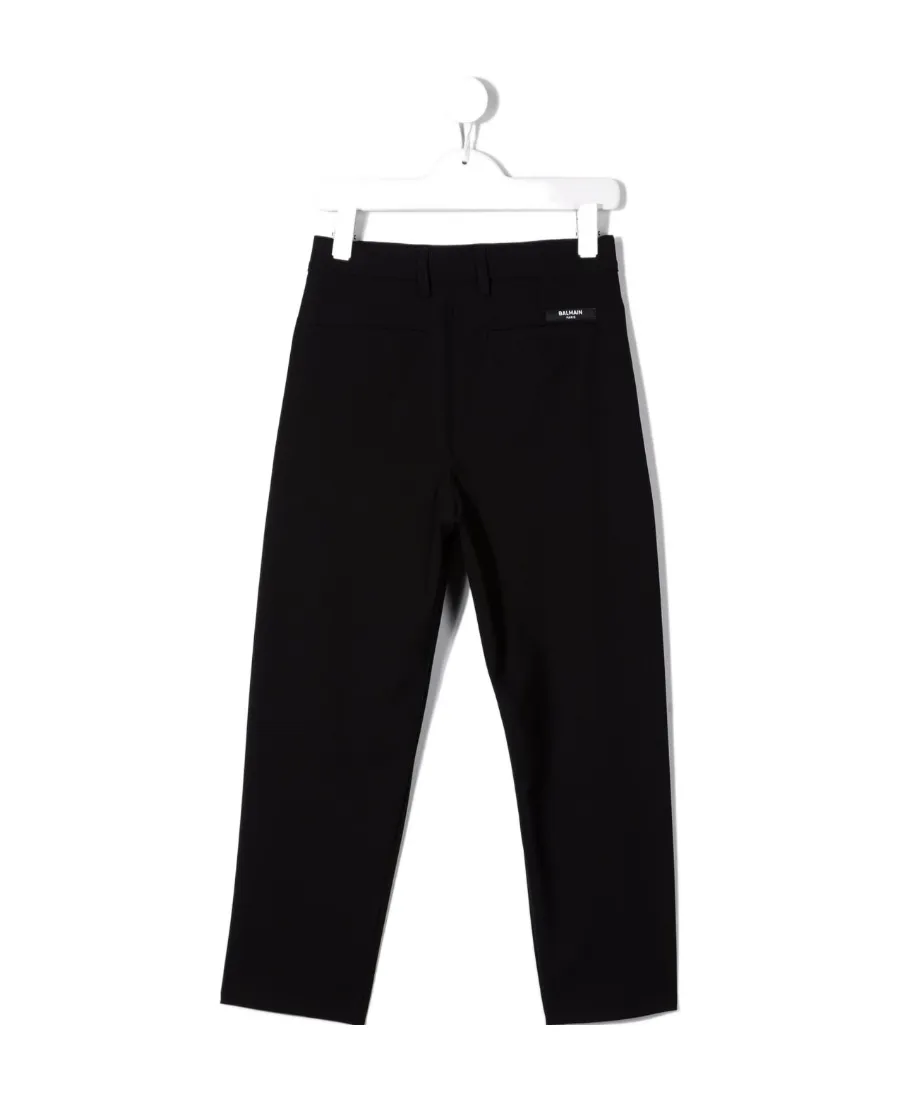 Straight-Leg Pleated Trousers