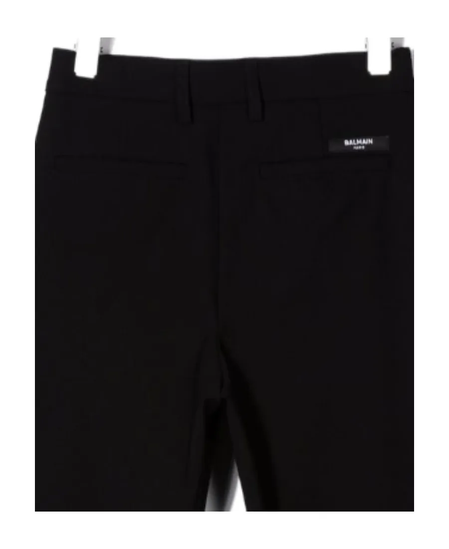 Straight-Leg Pleated Trousers