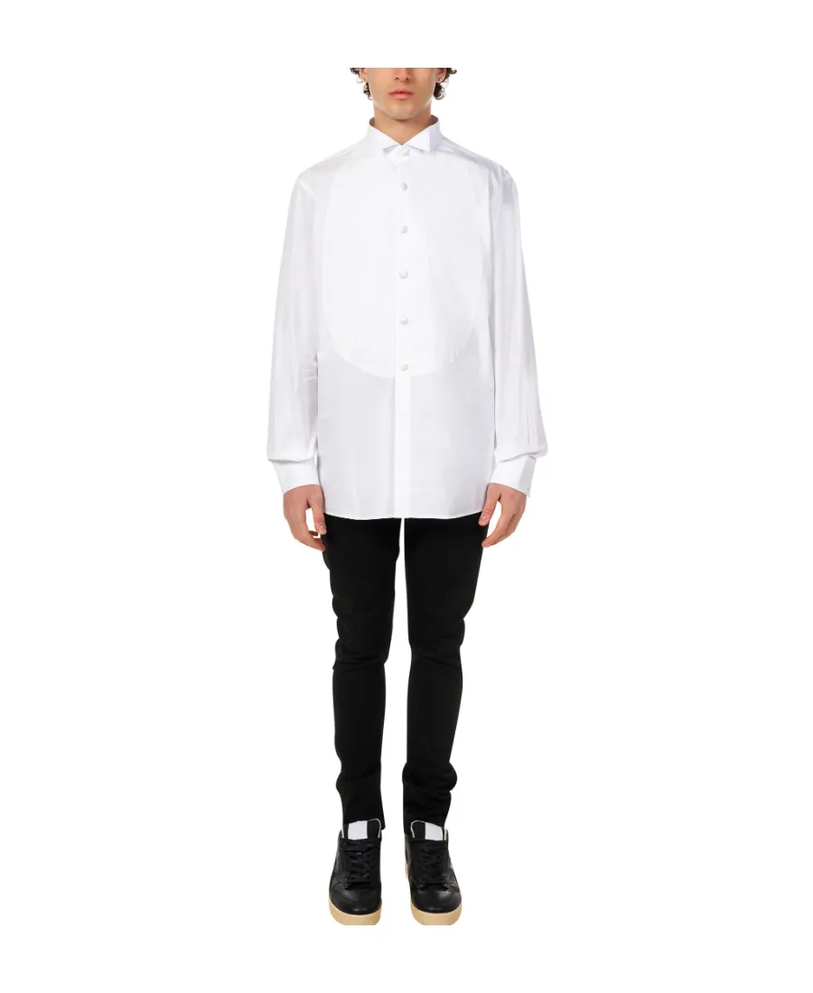Buttoned Straight Hem Shirt