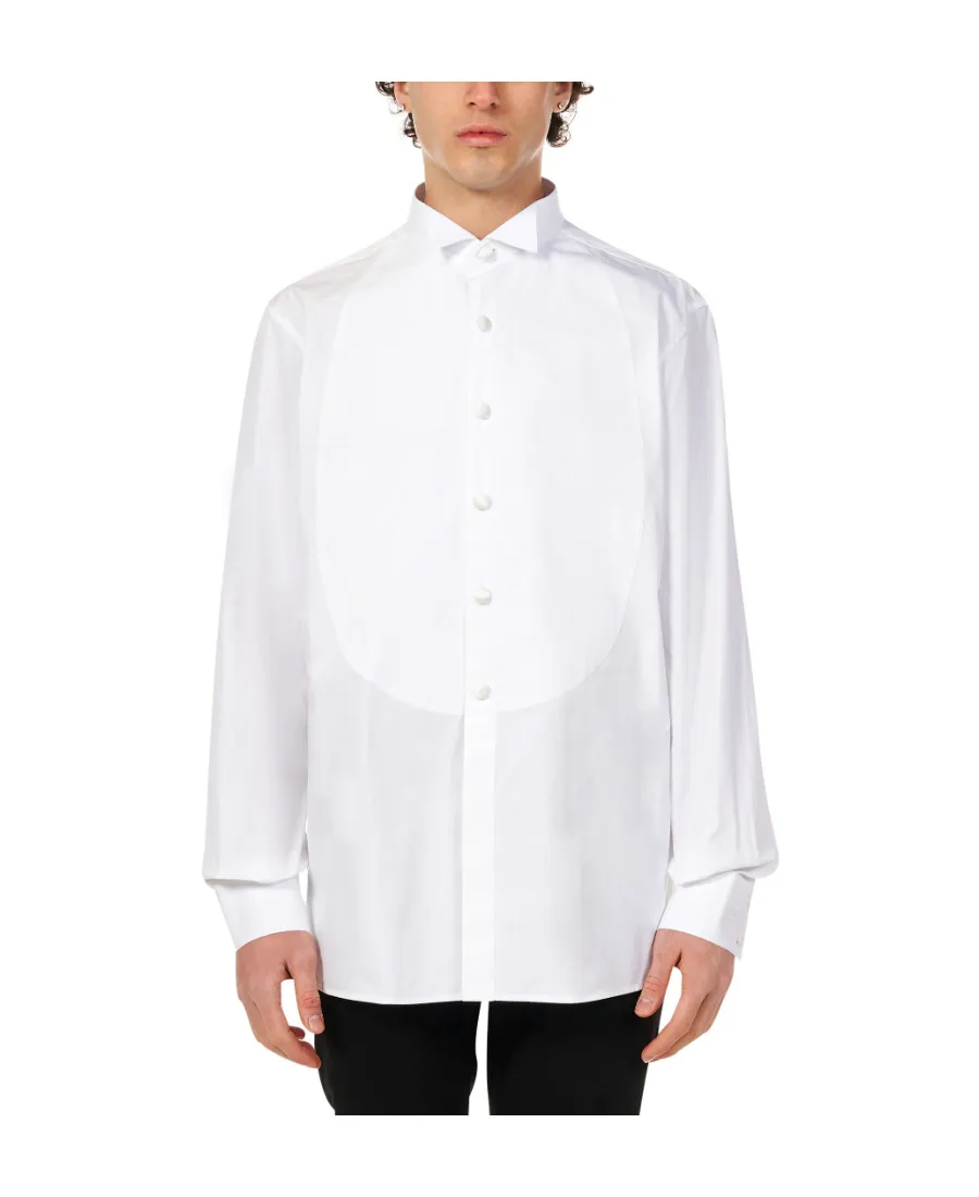 Buttoned Straight Hem Shirt