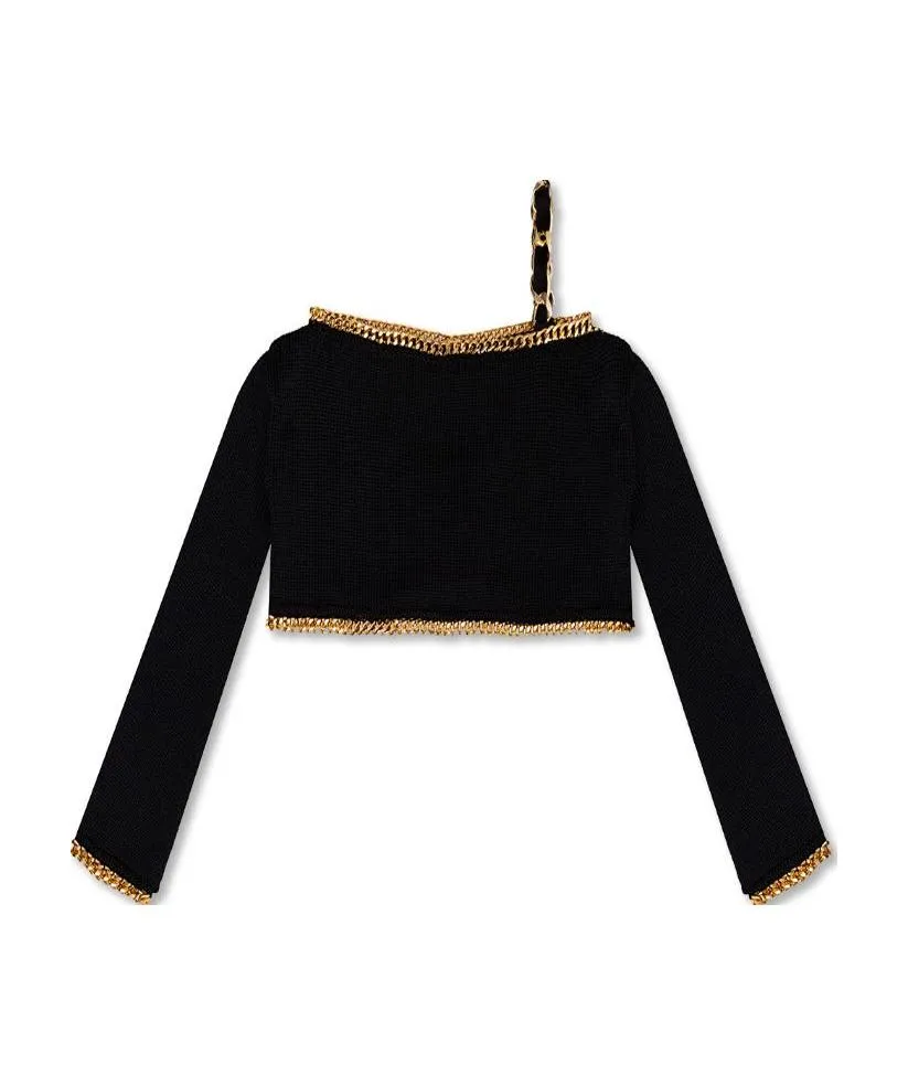 Cropped Knit Sweater
