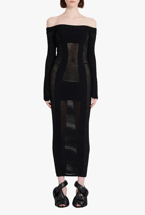 Mid-Length Knit Bustier Dress
