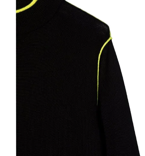 Contrast Spliced Sweater