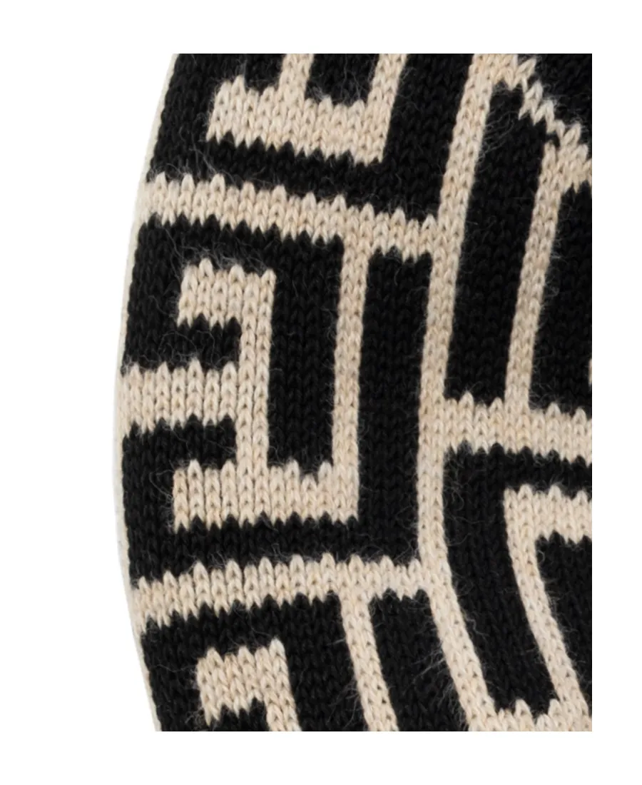 Monogram-Print Knitted Face Mask