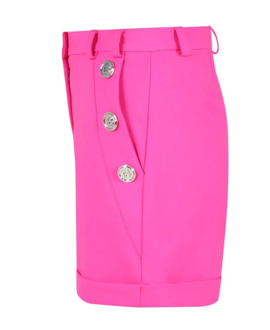 Button-Embellished Shorts