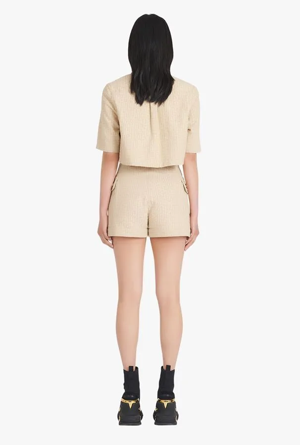Monogram Jacquard Print Shorts