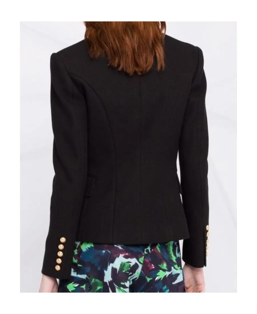 Double-Breasted Cotton Blazer