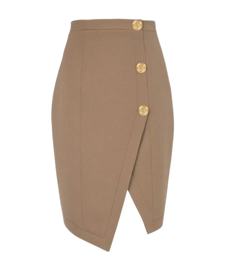 Taupe Wool Skirt