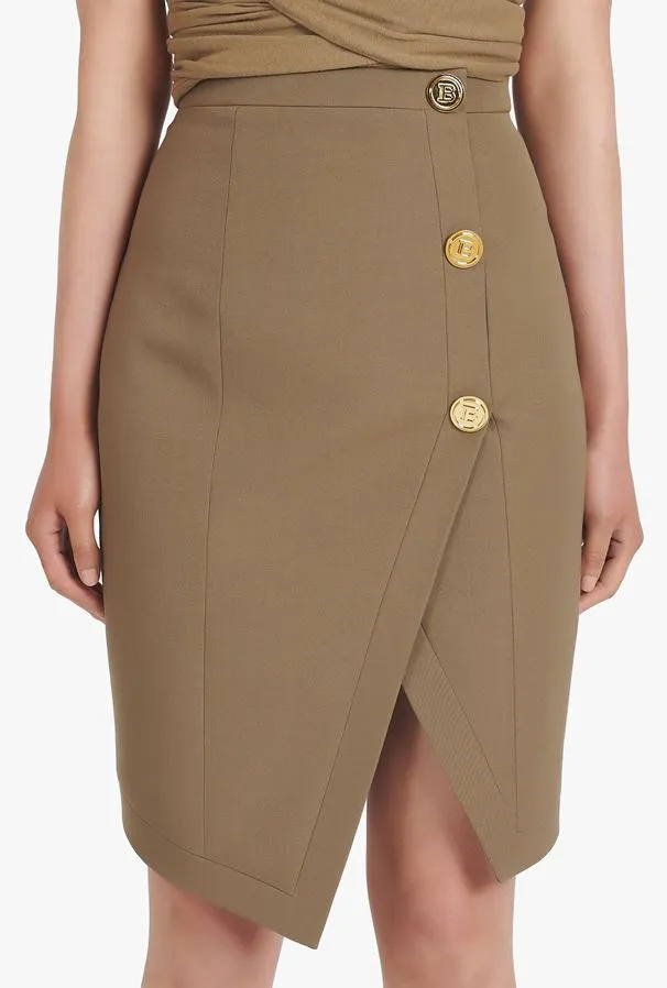 Taupe Wool Skirt