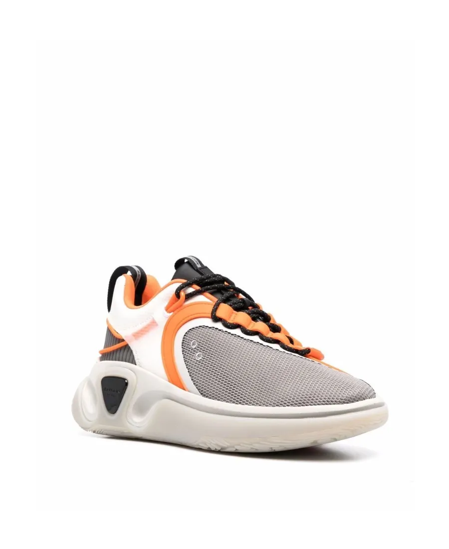 Gray And Orange B-Runner Sneakers