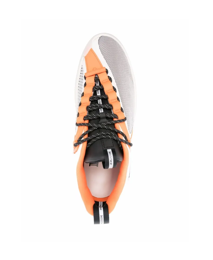 Gray And Orange B-Runner Sneakers