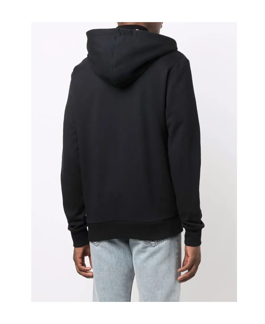 Logo Printed Zipped Drawstring Hoodie