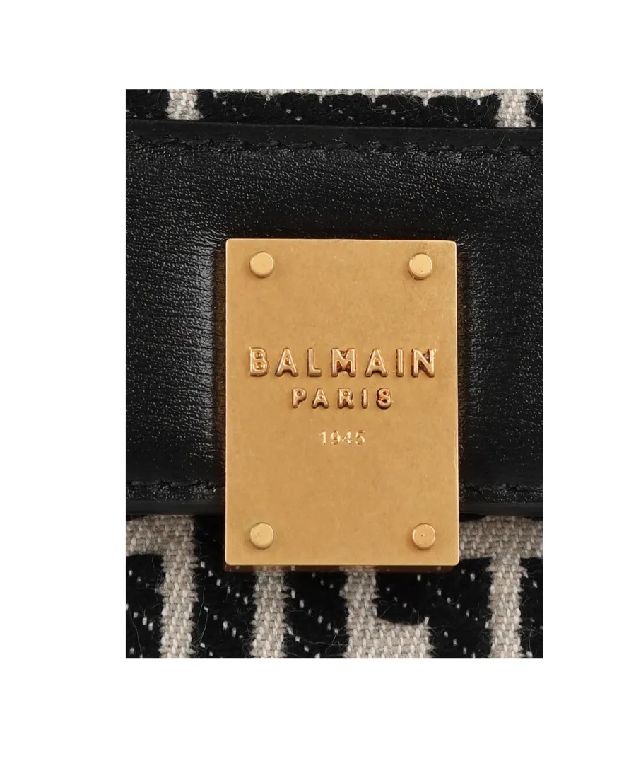 Bicolor Jacquard 1945 Coin Pouch With Leather Panels