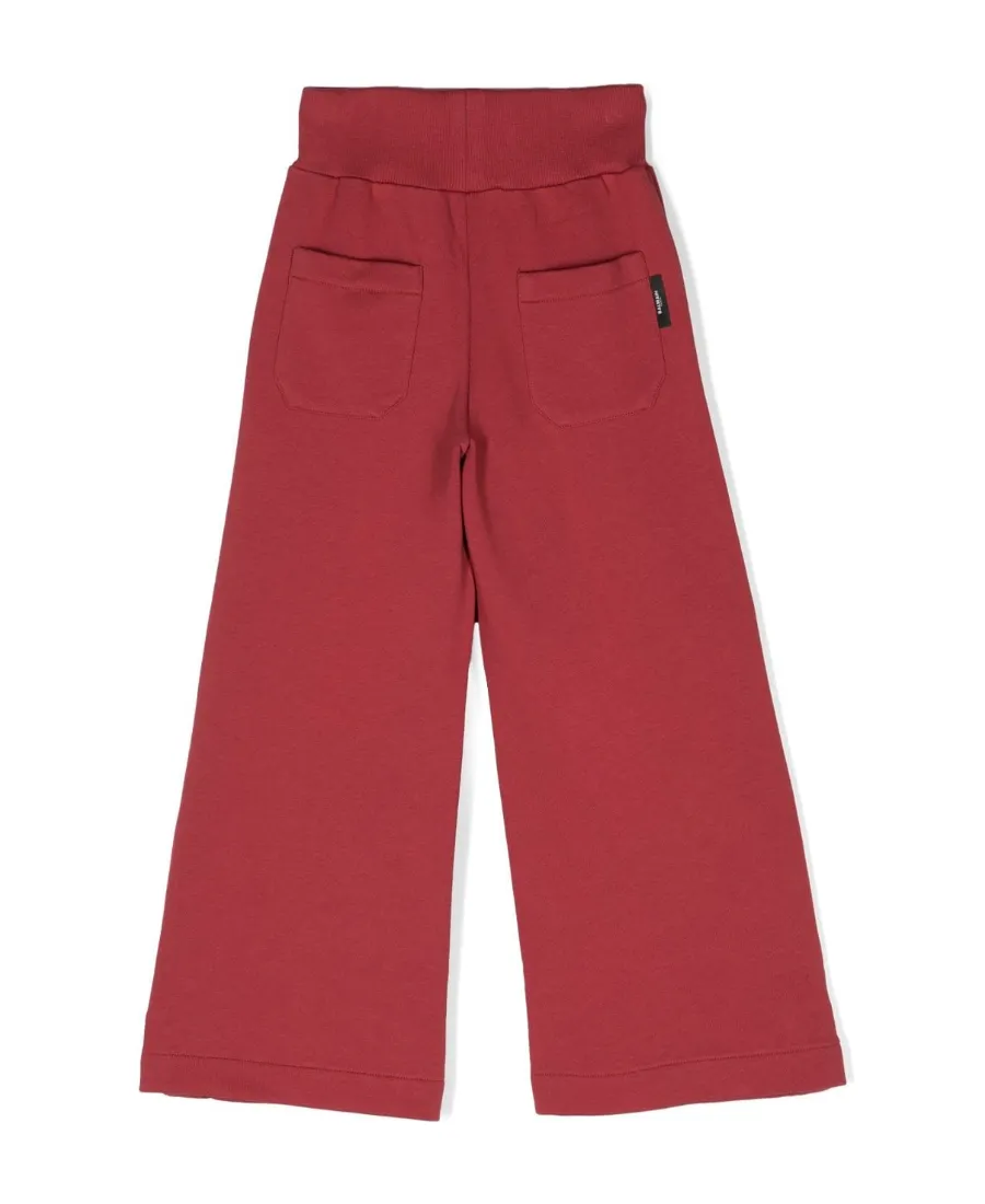 Wide-Leg Cotton Trousers With Decorative Buttons