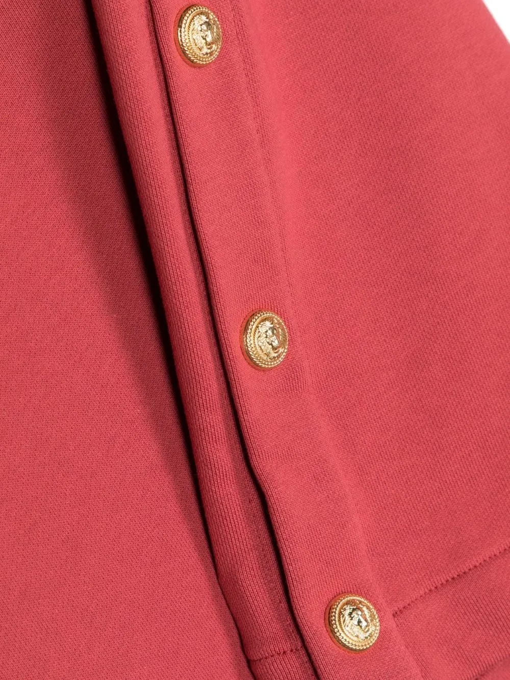 Wide-Leg Cotton Trousers With Decorative Buttons