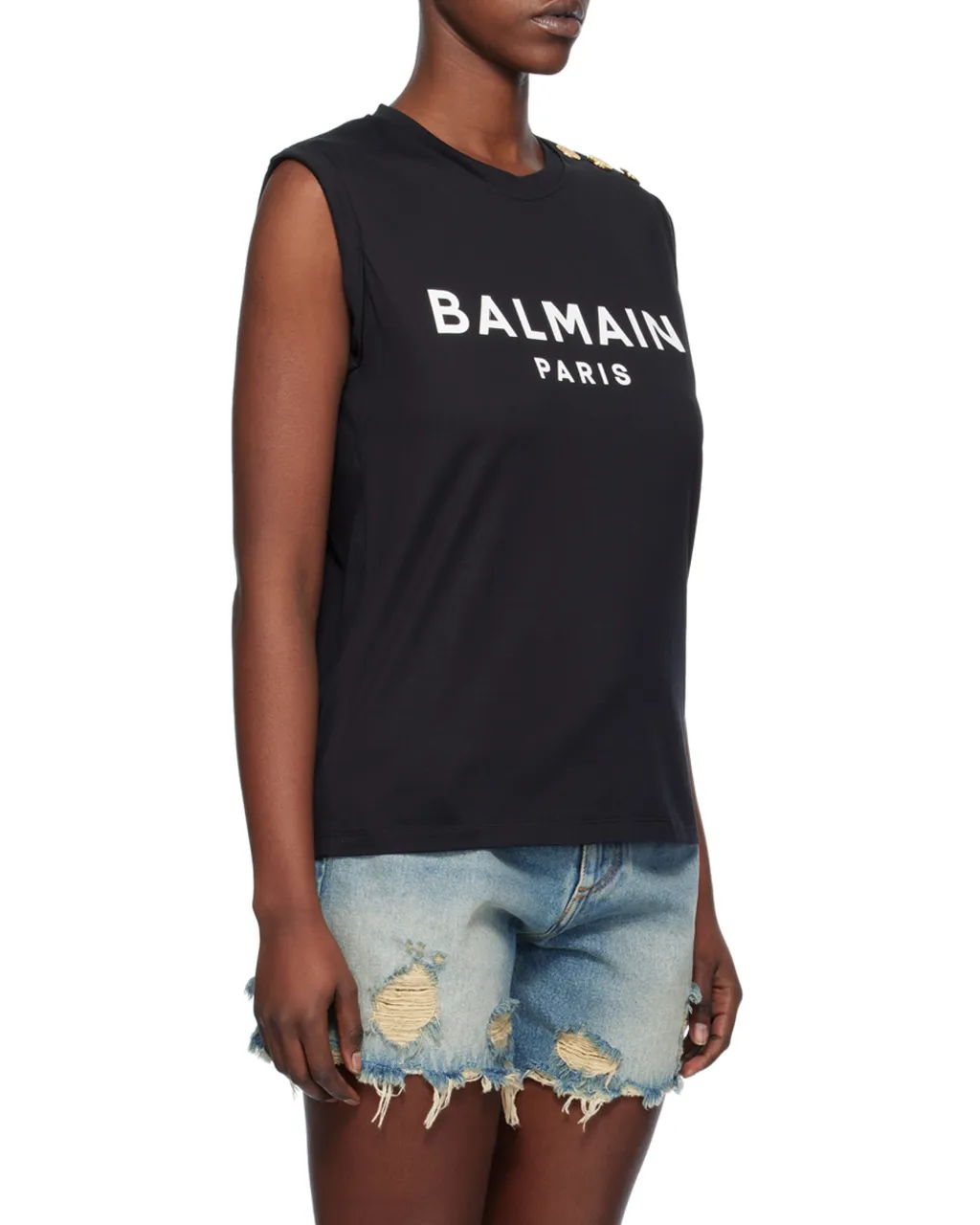 Logo Printed Sleeveless Tank Top