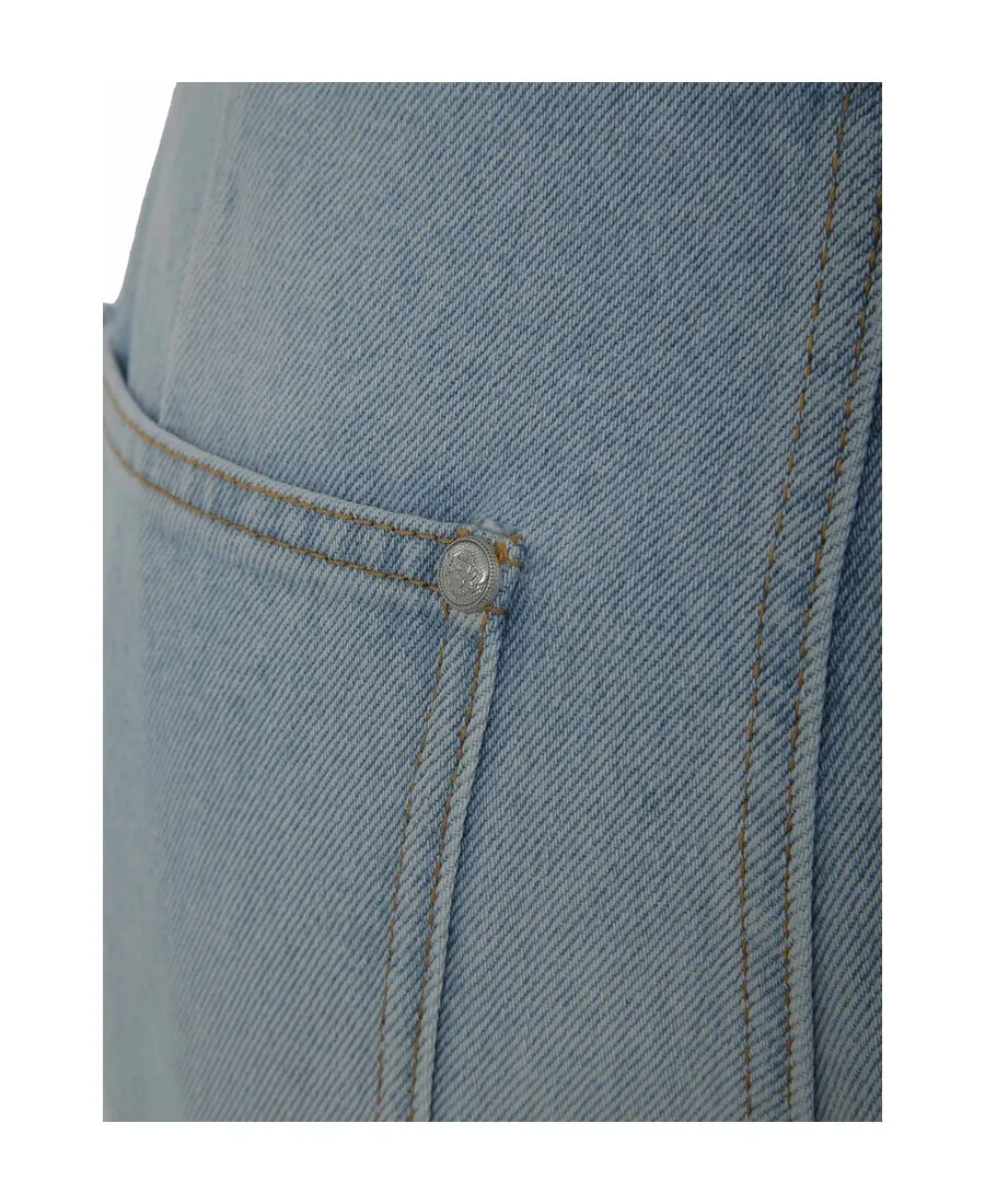 Pleated Tapered Jeans