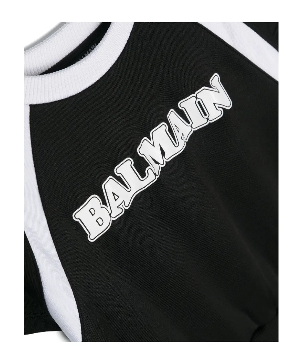Logo Printed Crewneck Short-Sleeved Dress