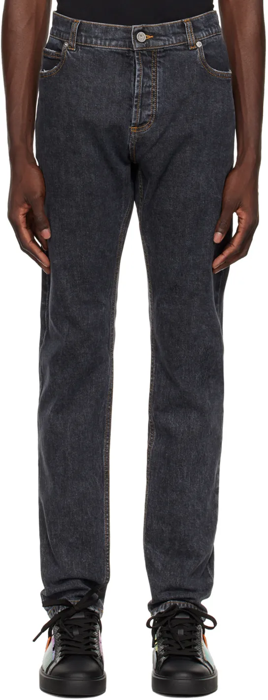 Straight Leg Denim Jeans