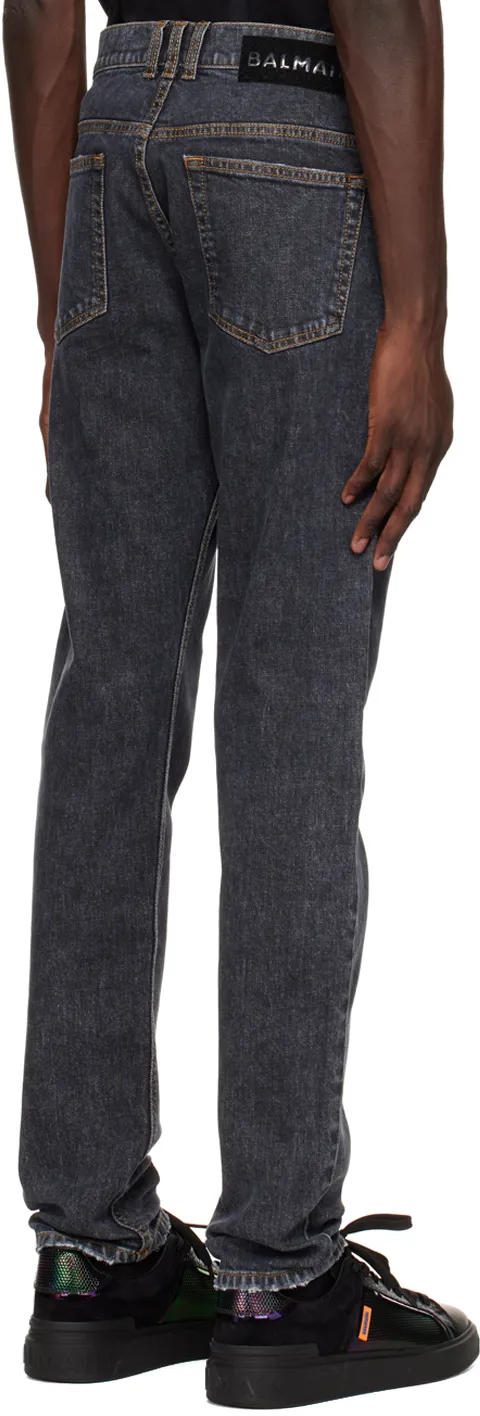 Straight Leg Denim Jeans