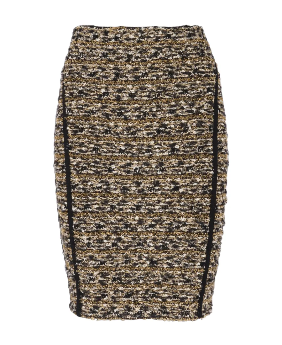 Lurex Tweed Pencil Skirt