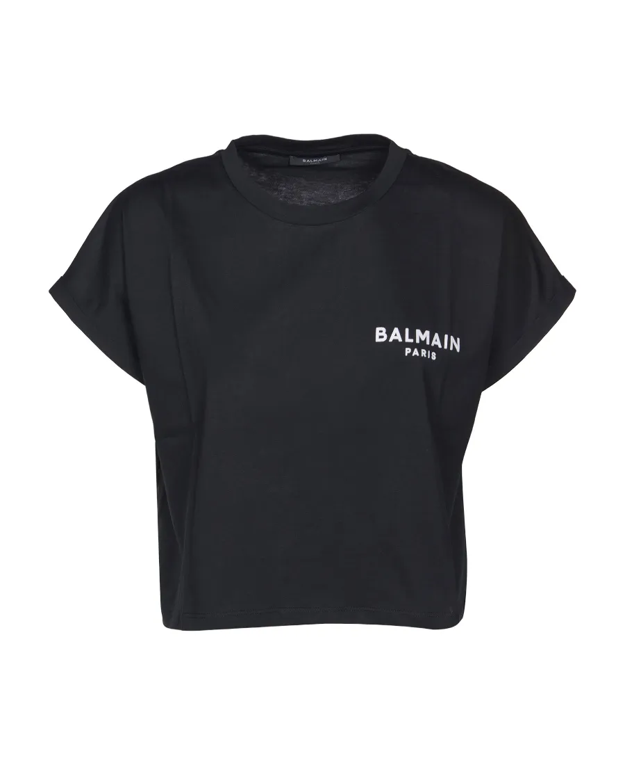 Logo Printed Cropped T-Shirt