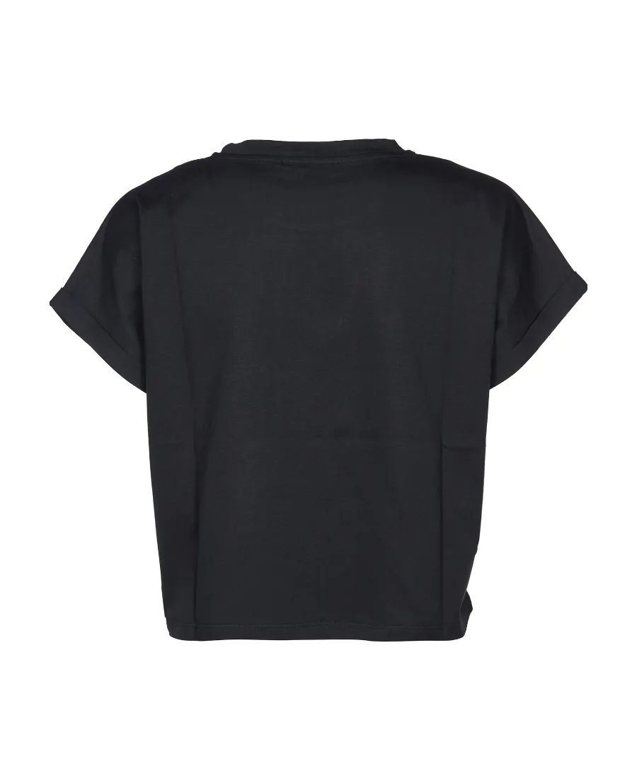 Logo Printed Cropped T-Shirt