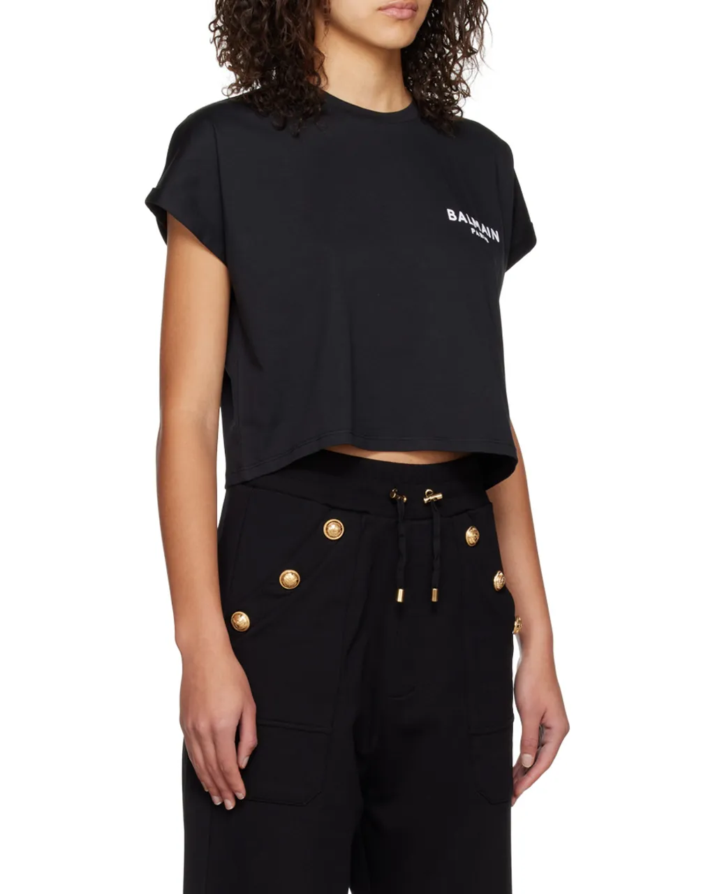 Logo Printed Cropped T-Shirt