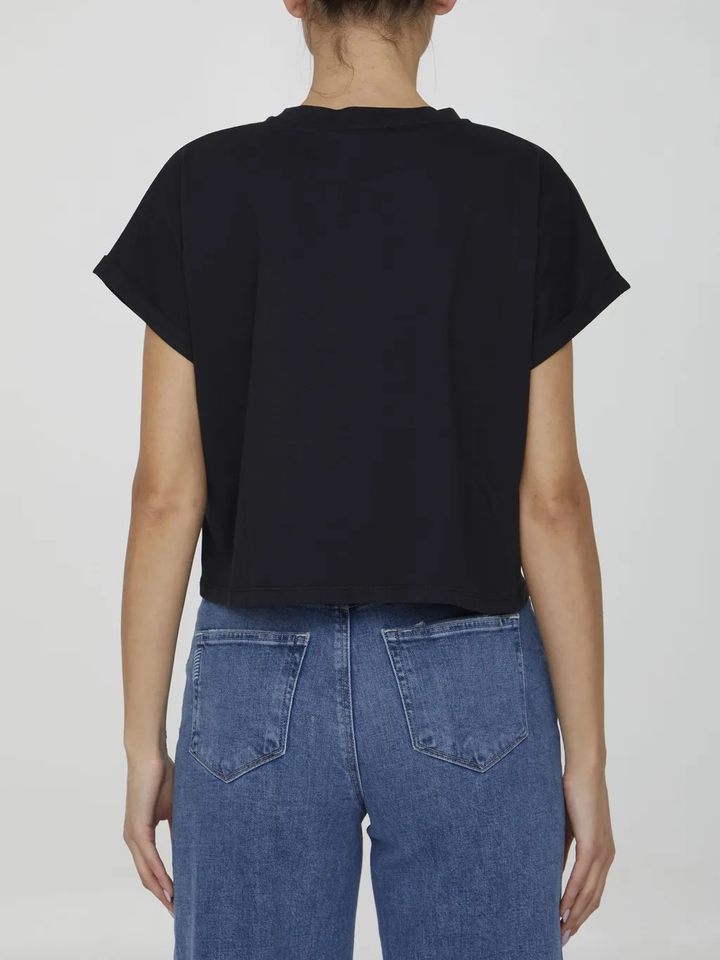 Logo Printed Cropped T-Shirt