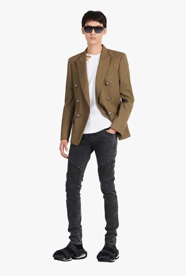Logo Debossed Skinny Jeans