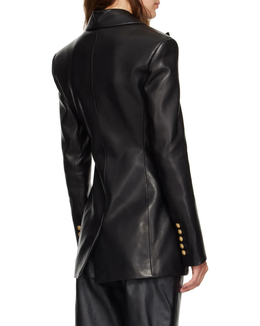 Single-Breasted Leather Jacket