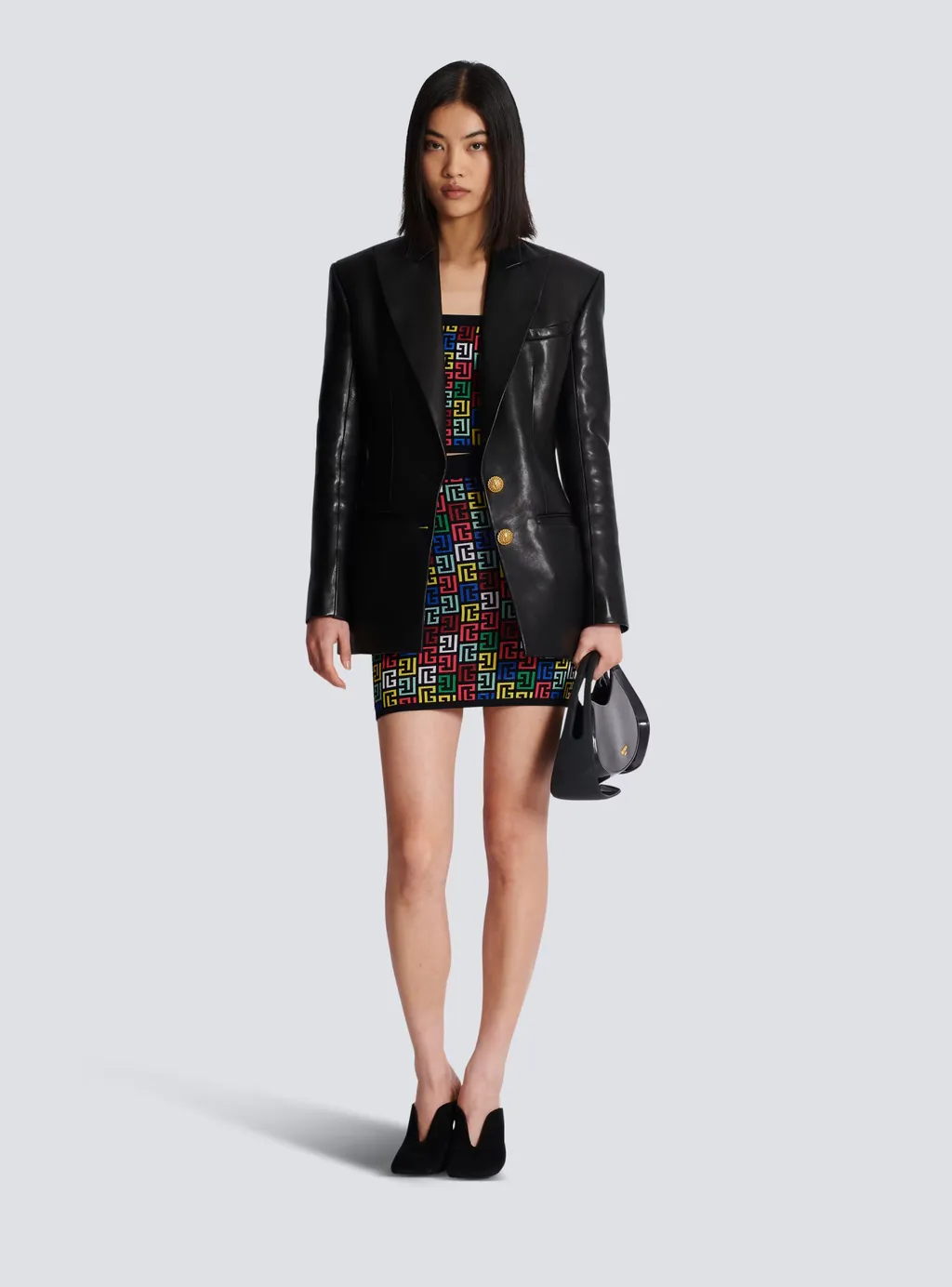 Single-Breasted Leather Jacket