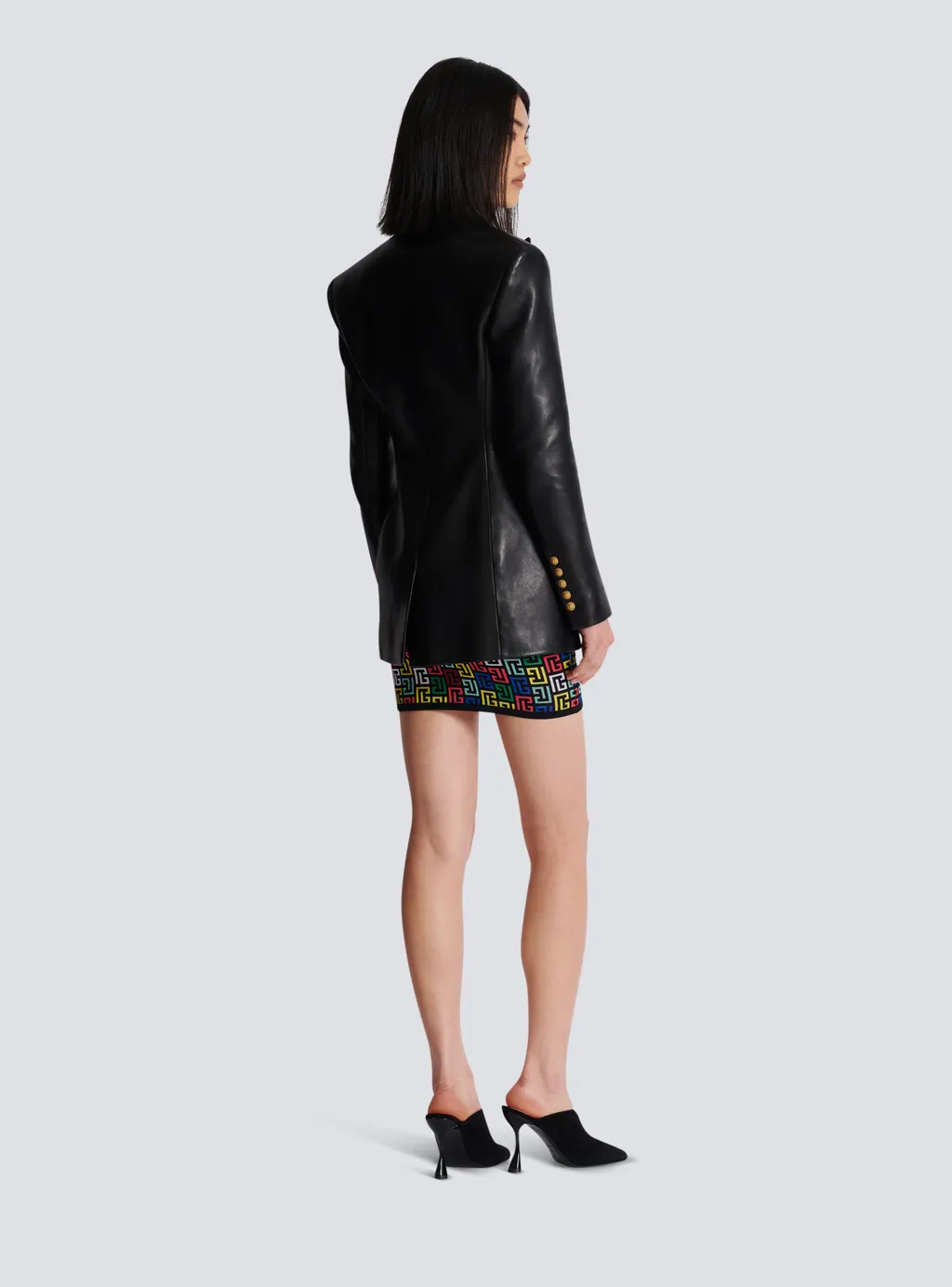 Single-Breasted Leather Jacket