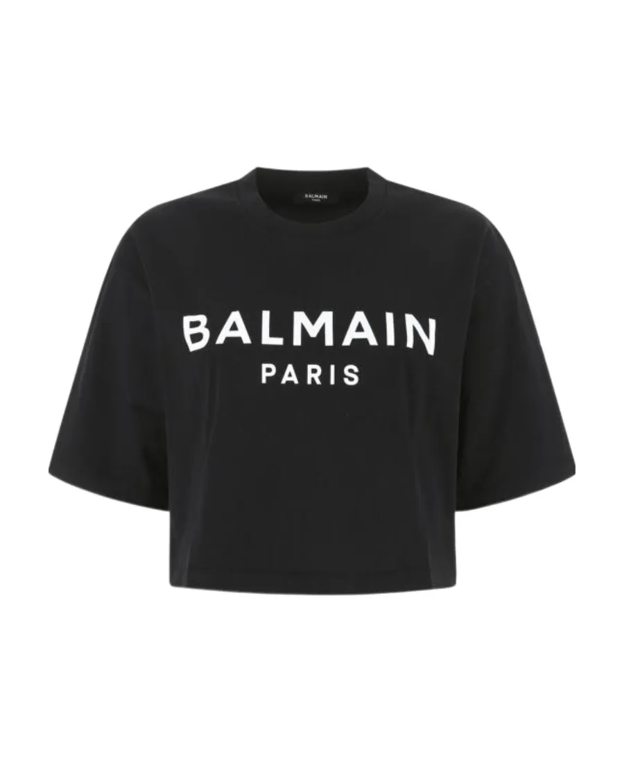 Logo Printed Cropped T-Shirt
